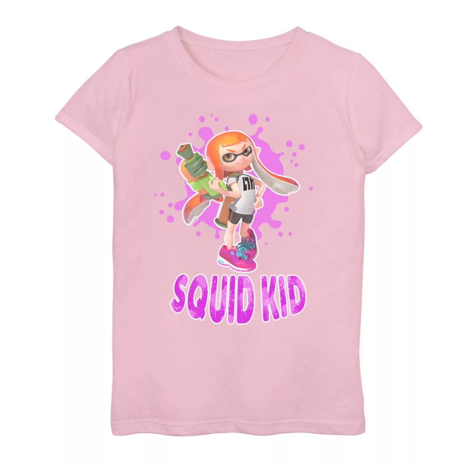 

Детская футболка Nintendo Splatoon Inkling Squid для девочек 7–16 лет Licensed Character