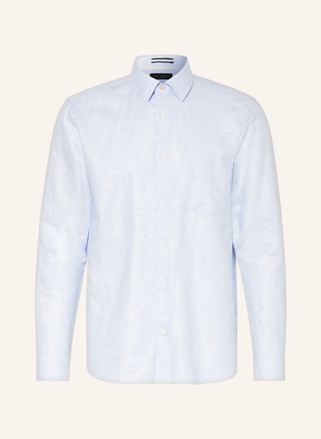 

Рубашка TED BAKER KINGWEL Regular Fit mit Leinen, светло-синий