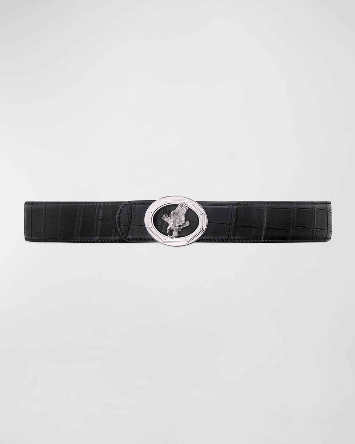 

Мужской ремень Signature Eagle из крокодиловой кожи Stefano Ricci, цвет Black