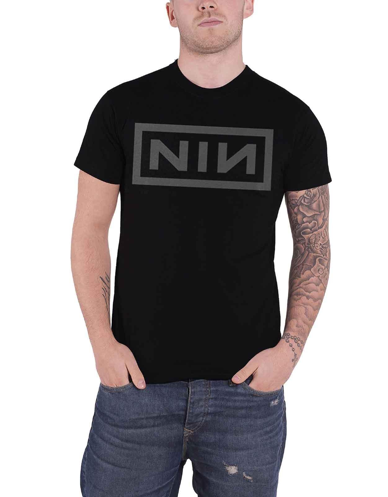 Футболка с логотипом группы Nine Inch Nails, черный новое поступление 2019 мужская футболка новая модная мужская футболка с принтом рок группы