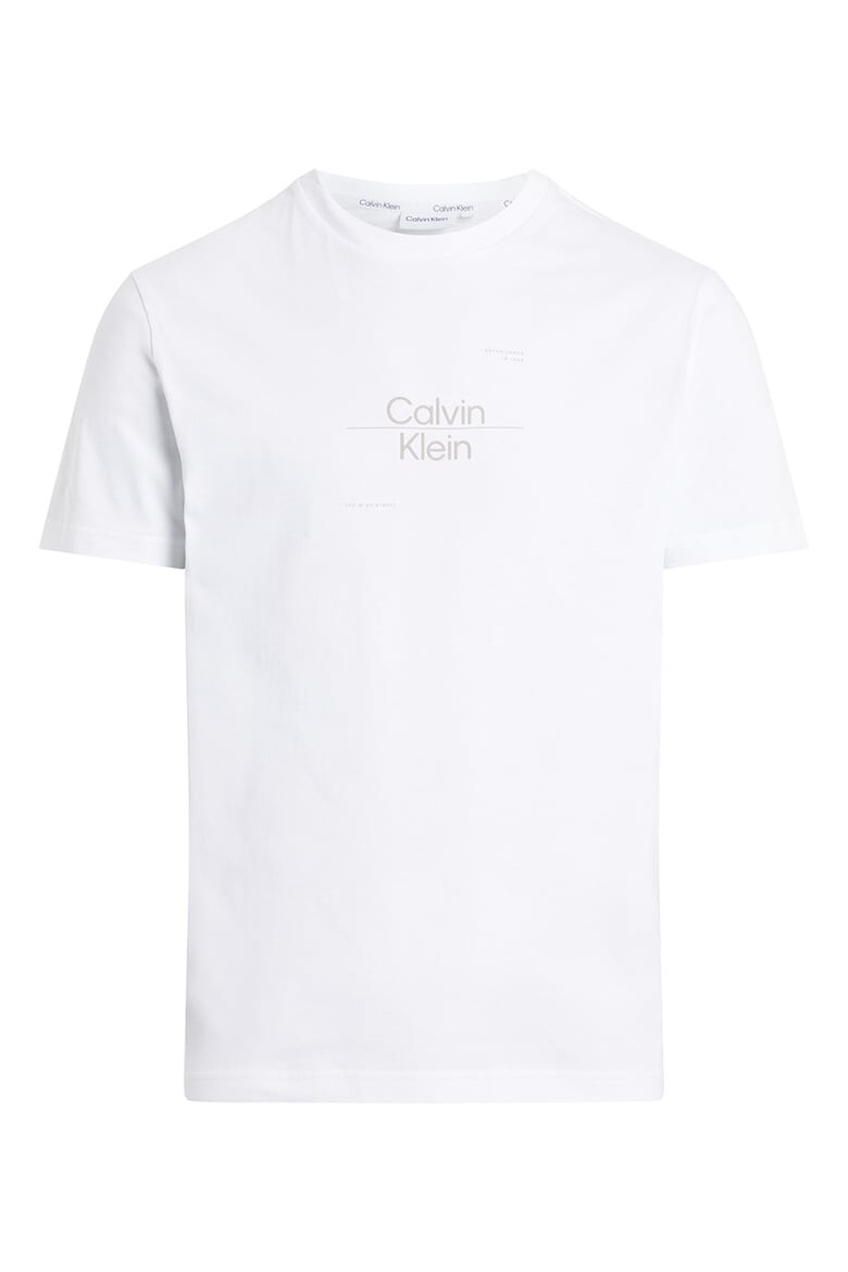 

Хлопковая футболка с логотипом Calvin Klein, белый