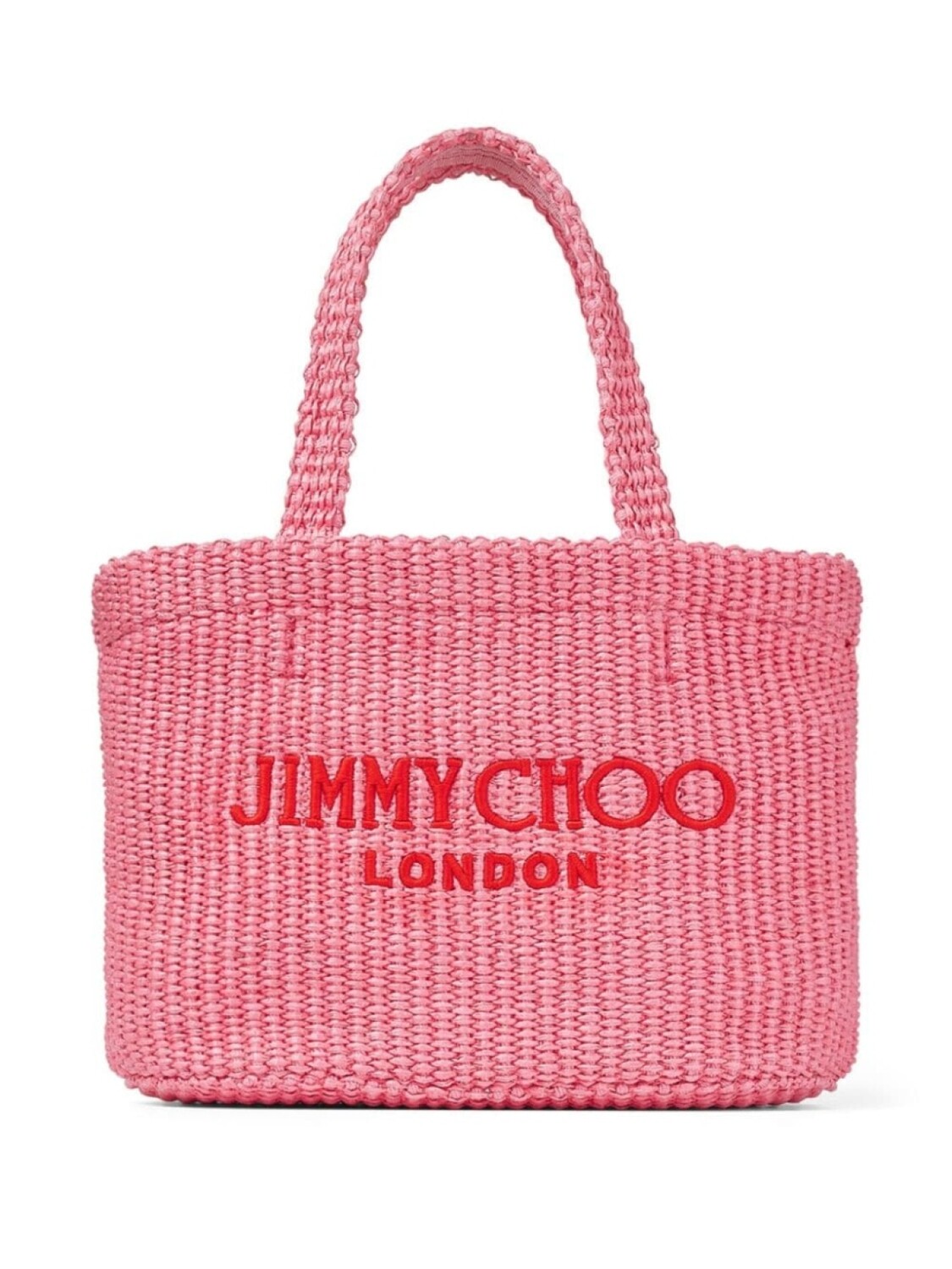 

Пляжная мини-сумка с вышитым логотипом Jimmy Choo, розовый