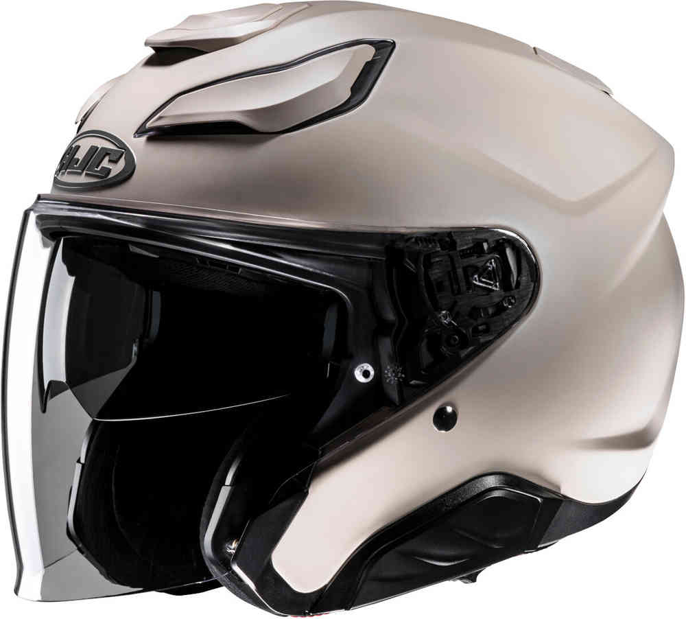 F31 Твердый реактивный шлем HJC, бежевый матовый/черный f31 люди реактивный шлем hjc белый серебристый