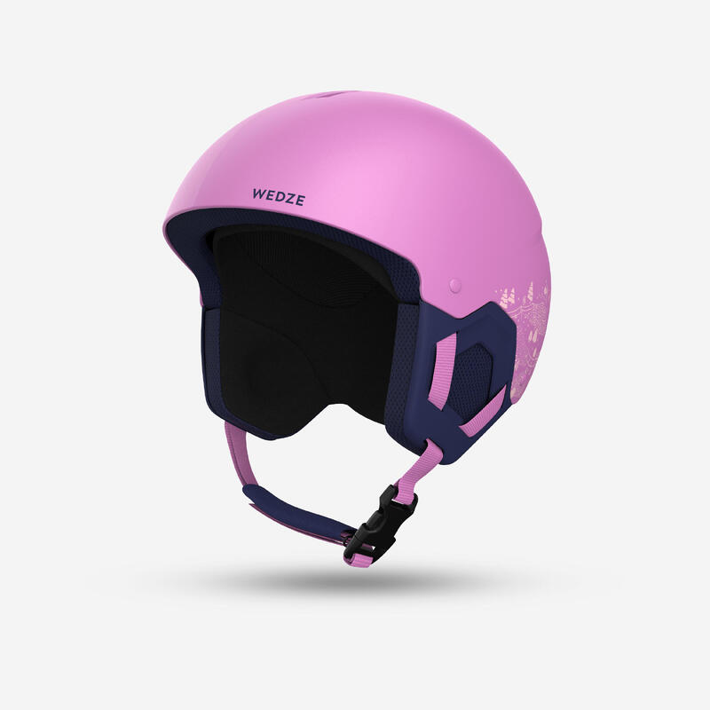 Лыжный шлем детский - H-KID 500 розовый мотив WEDZE, цвет blau цена и фото