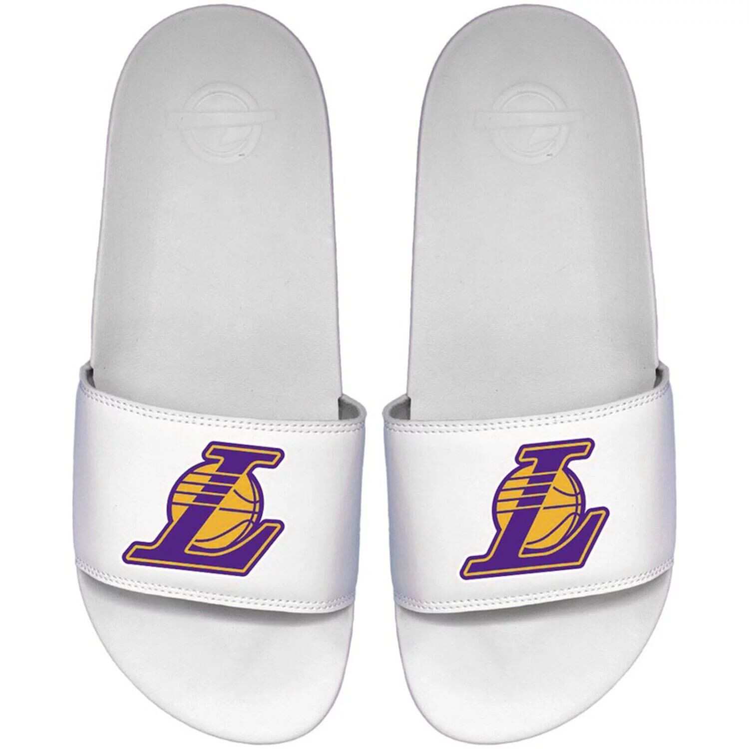 

Белые шлепанцы Youth ISlide Los Angeles Lakers Primary Motto Unbranded
