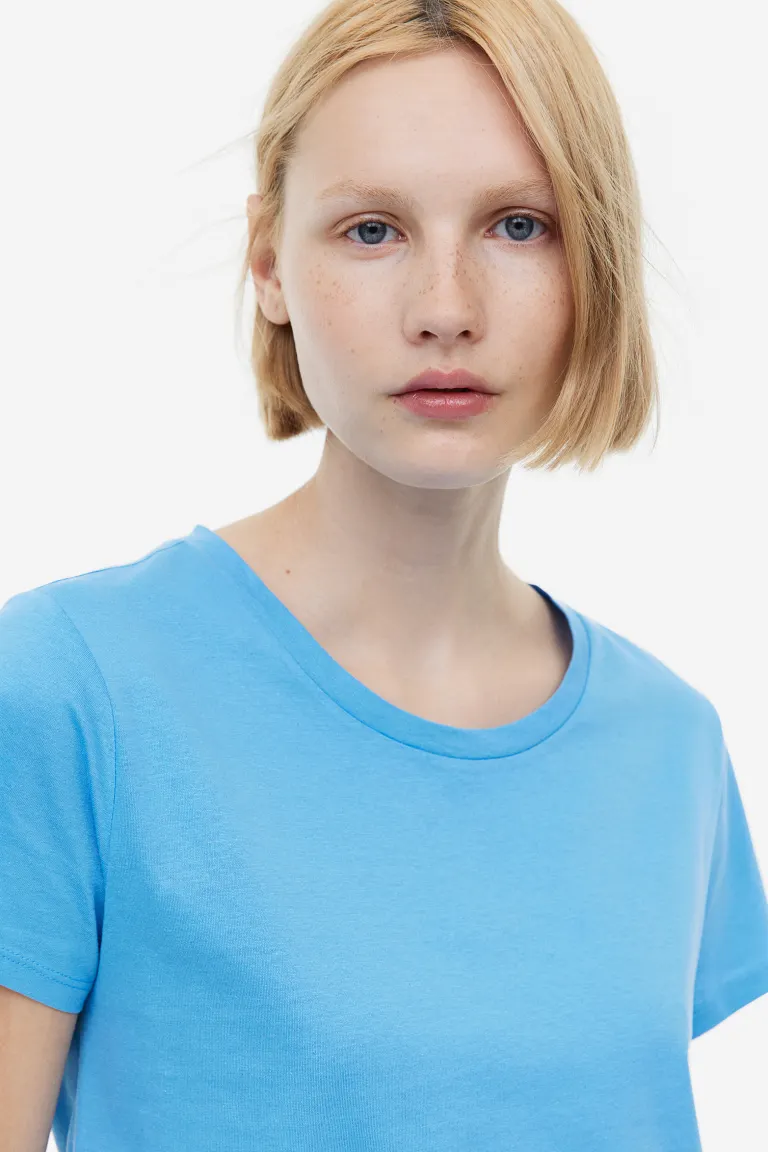 

Хлопковая футболка H&M, синий