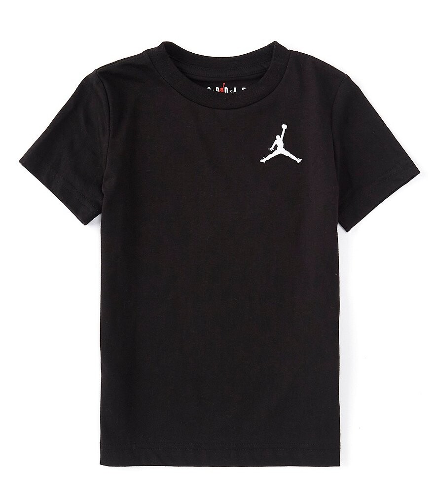 

Трикотажная футболка с короткими рукавами и вышивкой логотипа Jordan Little Boys 2T-7 Jumpman, черный