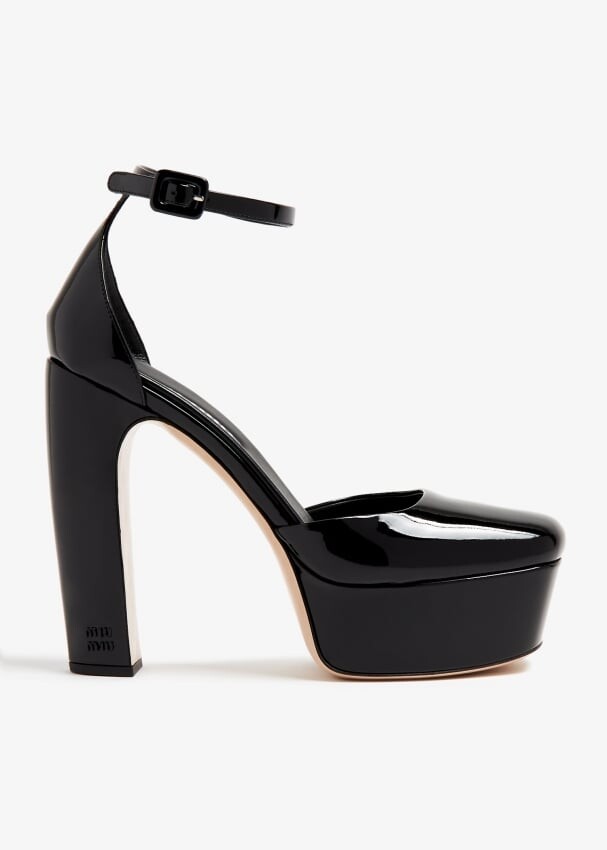 

Туфли Miu Miu Patent Leather Platform, черный