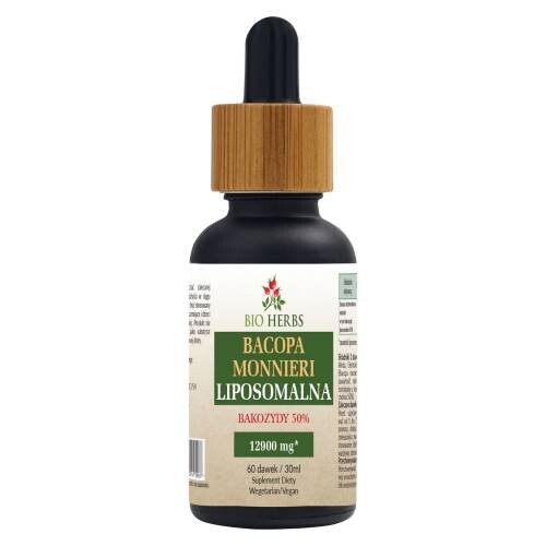 

Bio Herbs, Липосомальные бакозиды Bacopa Monnieri 50% 60 доз, 30мл