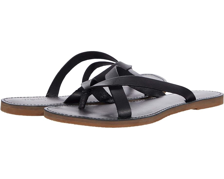 

Сандалии Madewell Boardwalk Thong Sandal, реальный черный