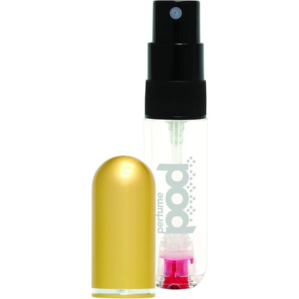 Прозрачный многоразовый распылитель для духов со спреем и сменным блоком Genie-S Gold, Perfume Pod