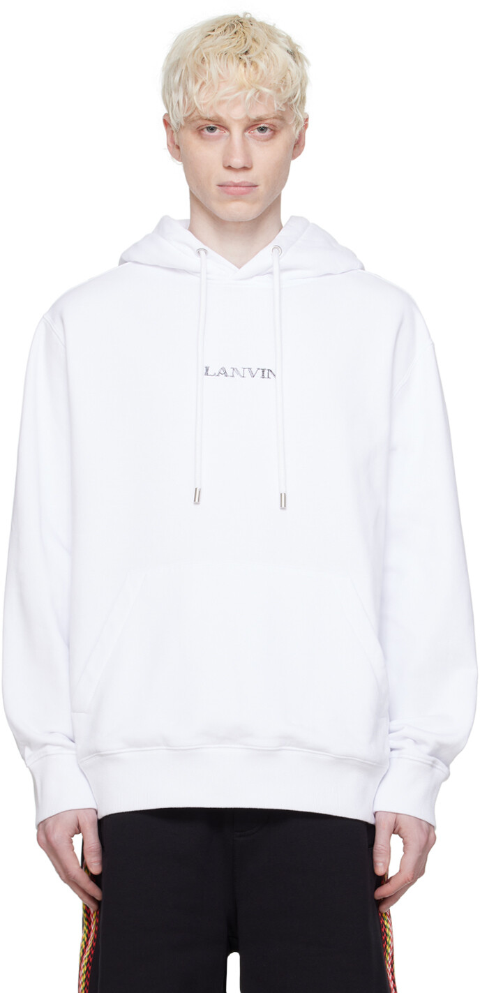 

Белый худи свободного кроя Lanvin