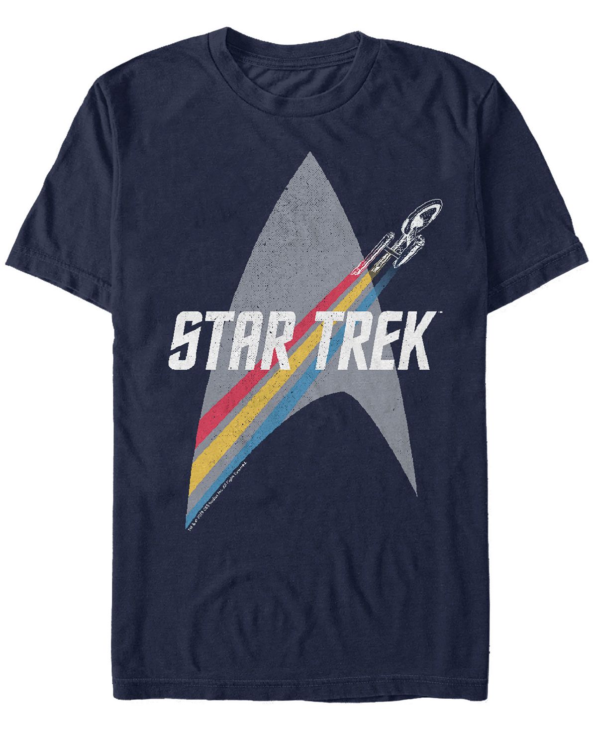 Мужская футболка Star Trek The Original Series Retro Prism Enterprise с короткими рукавами Fifth Sun