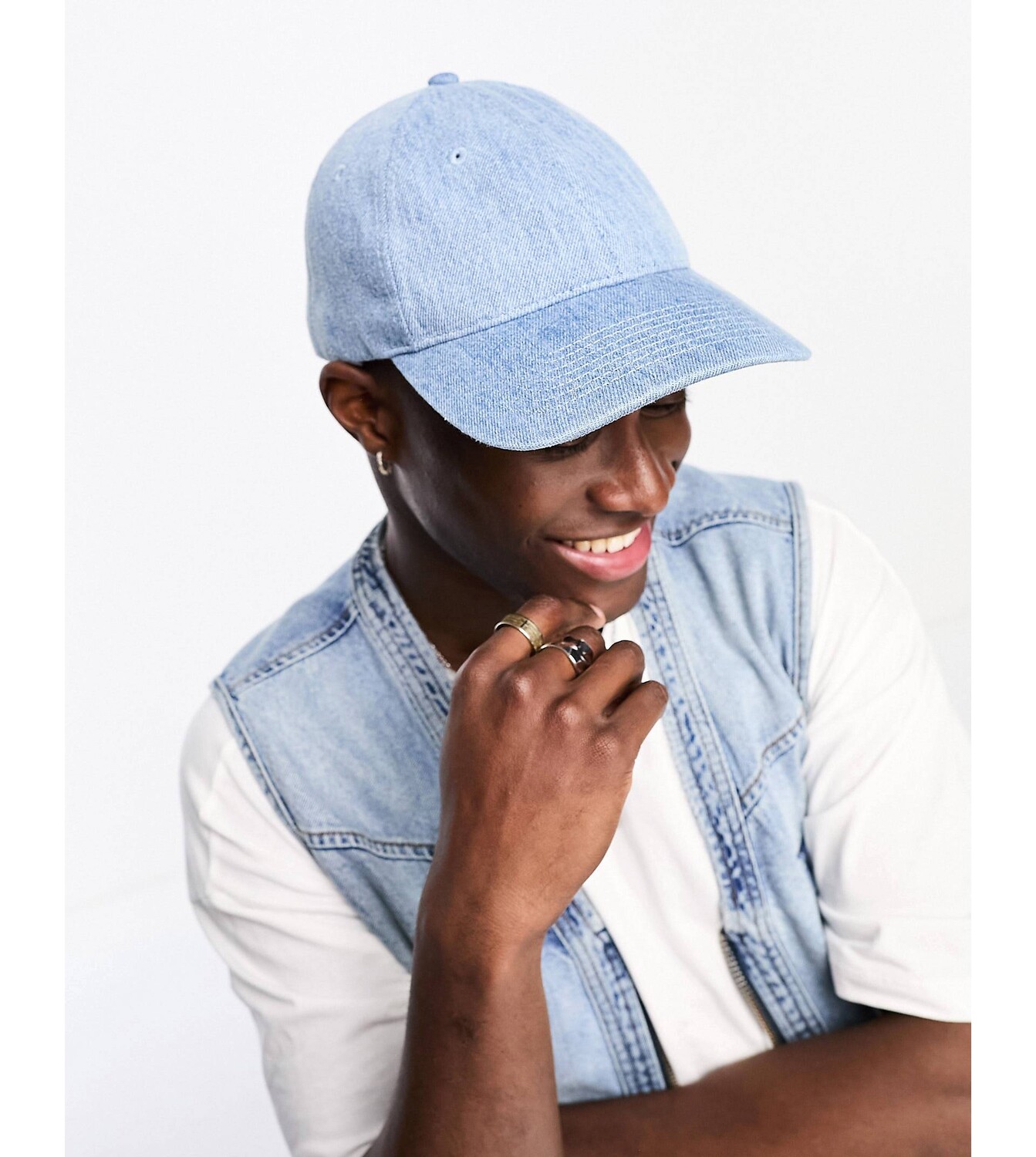 

Джинсовая кепка Levi's синего цвета с логотипом