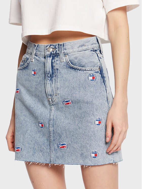 

Джинсовая юбка стандартного кроя Tommy Jeans, синий