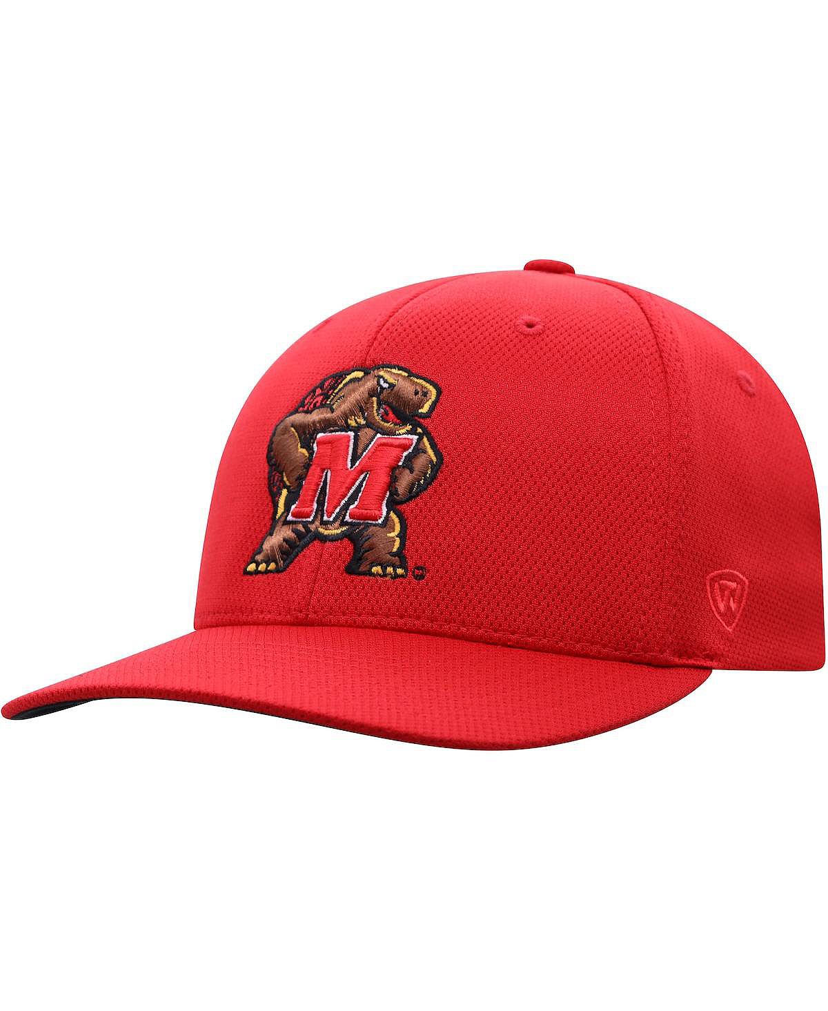 Мужская красная шляпа с гибким логотипом Maryland Terrapins Reflex Top of the World