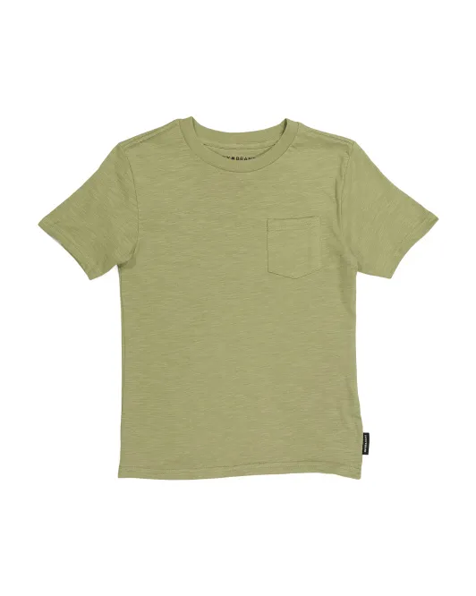 

Футболка с короткими рукавами и карманами Big Boy Slub Lucky Brand, зеленый