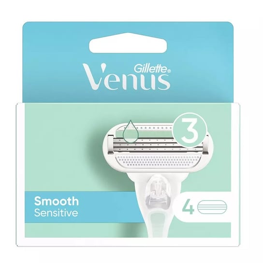 цена Сменные лезвия для женской бритвы Gillette,Venus Smooth Sensitive, 4 шт.