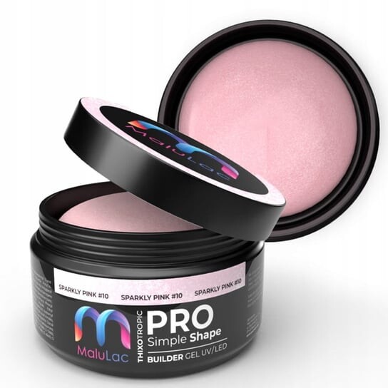 

Гель для наращивания ногтей MaluLac tixo (с тиксотропией) PRO Simple Shape Sparkly Pink 12г