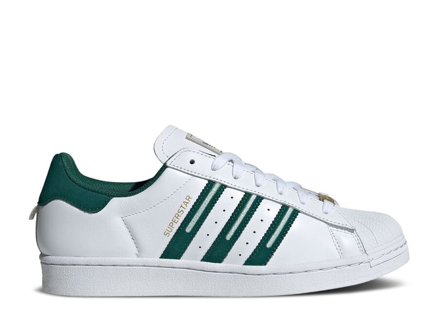 

Кроссовки adidas Superstar, цвет Embroidered Green Stripes