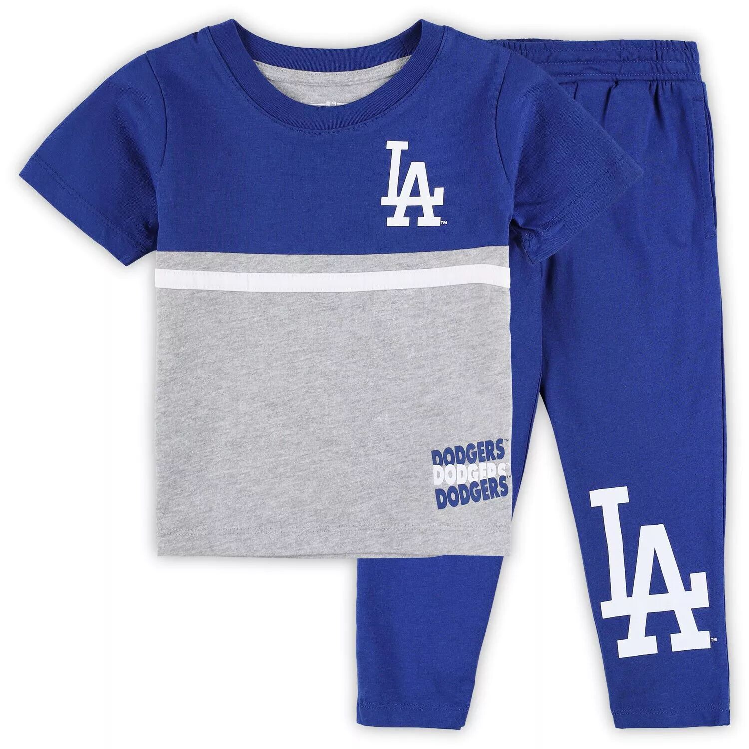 

Комплект футболки и брюк для малышей Royal/White Los Angeles Dodgers Batters Box Outerstuff