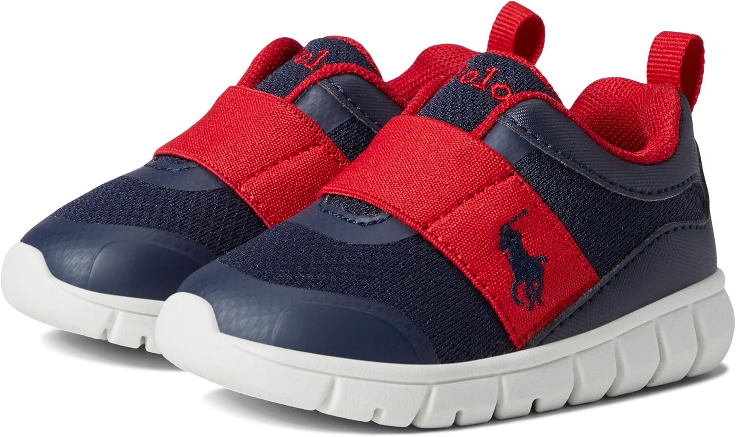 

Кроссовки Barnes III Polo Ralph Lauren, цвет Navy Synthetic/Mesh/Red/Navy Player Pony