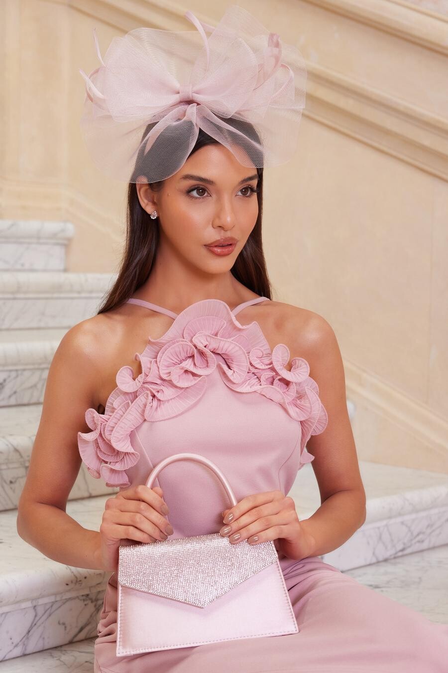 

Мини-сумка-тоут Pink Diamante QUIZ Clothing