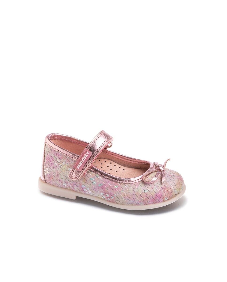 

Розовая кожаная сумка для девочки Mary Janes Pablosky, розовый