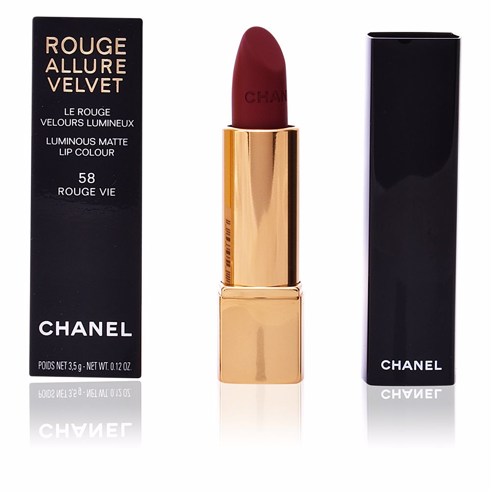 Губная помада Rouge allure velvet Chanel, 3,5 g, 58-rouge vie