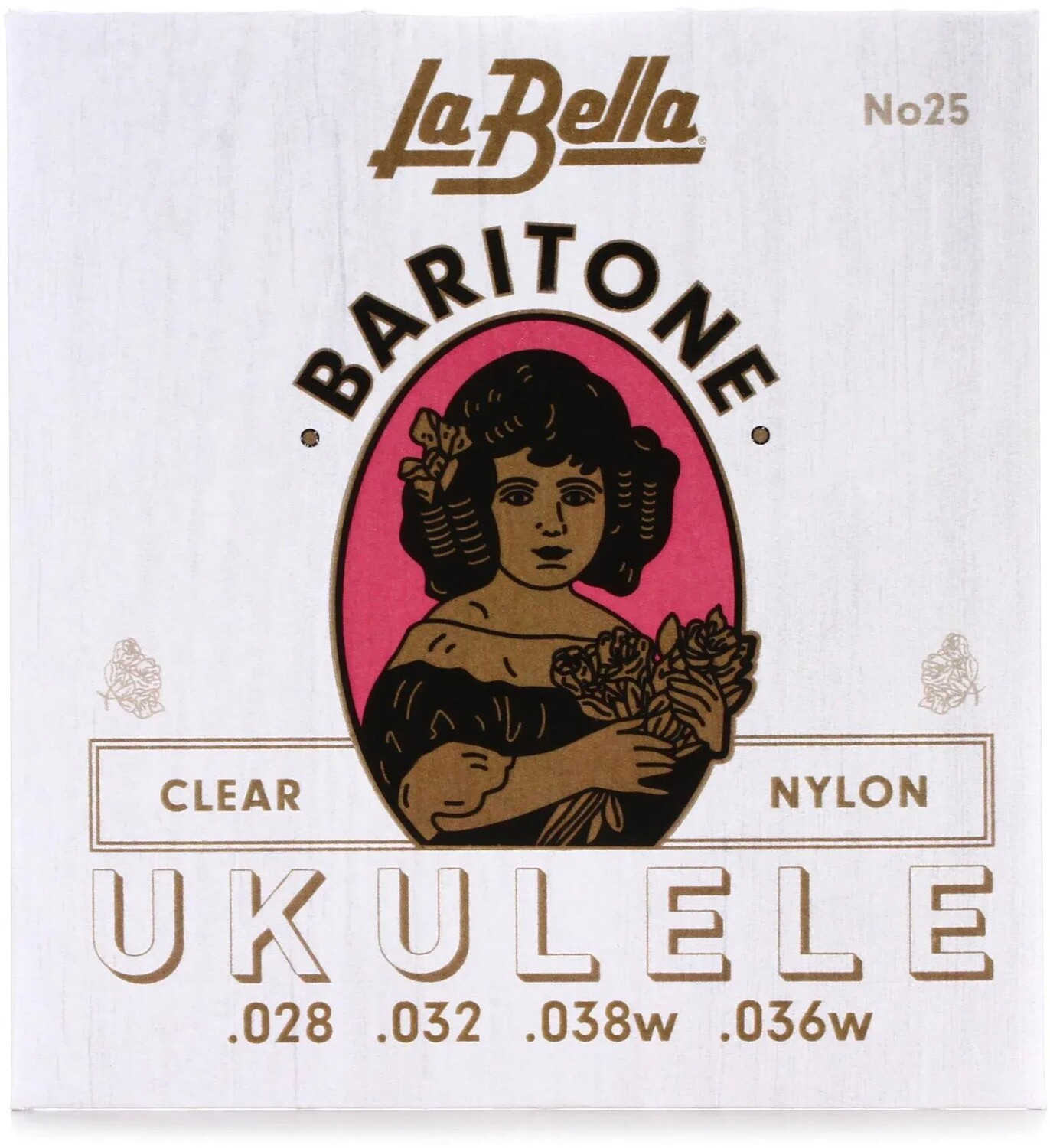 

La Bella No. 25 прозрачные нейлоновые баритоновые струны для укулеле — .023-.032