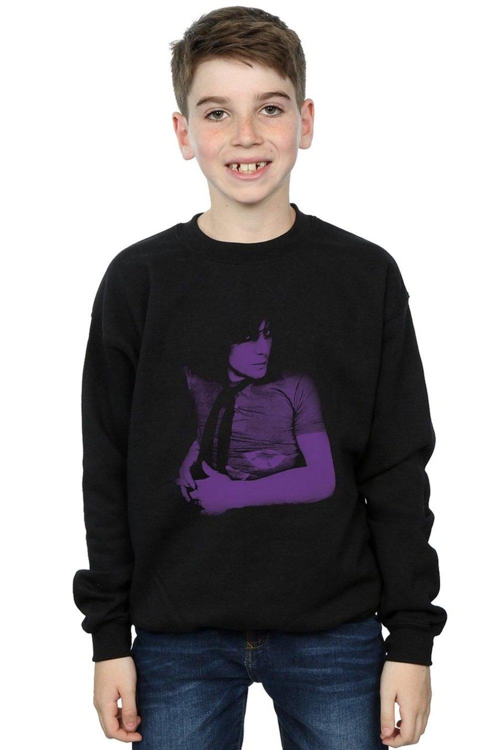 цена Фиолетовый свитшот с портретом Syd Barrett, черный