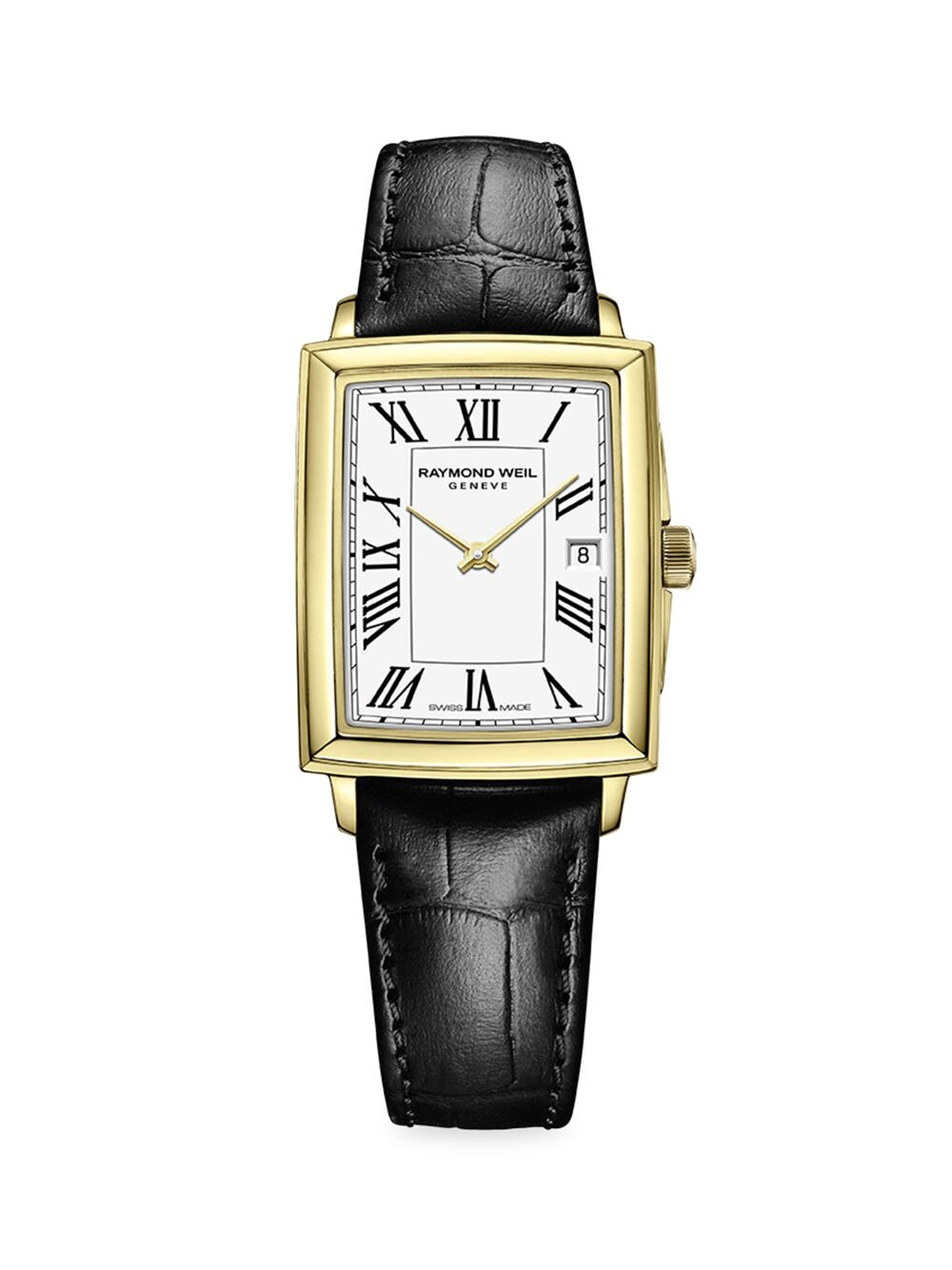 

Часы Toccata Goldtone с кожаным ремешком Raymond Weil, черный