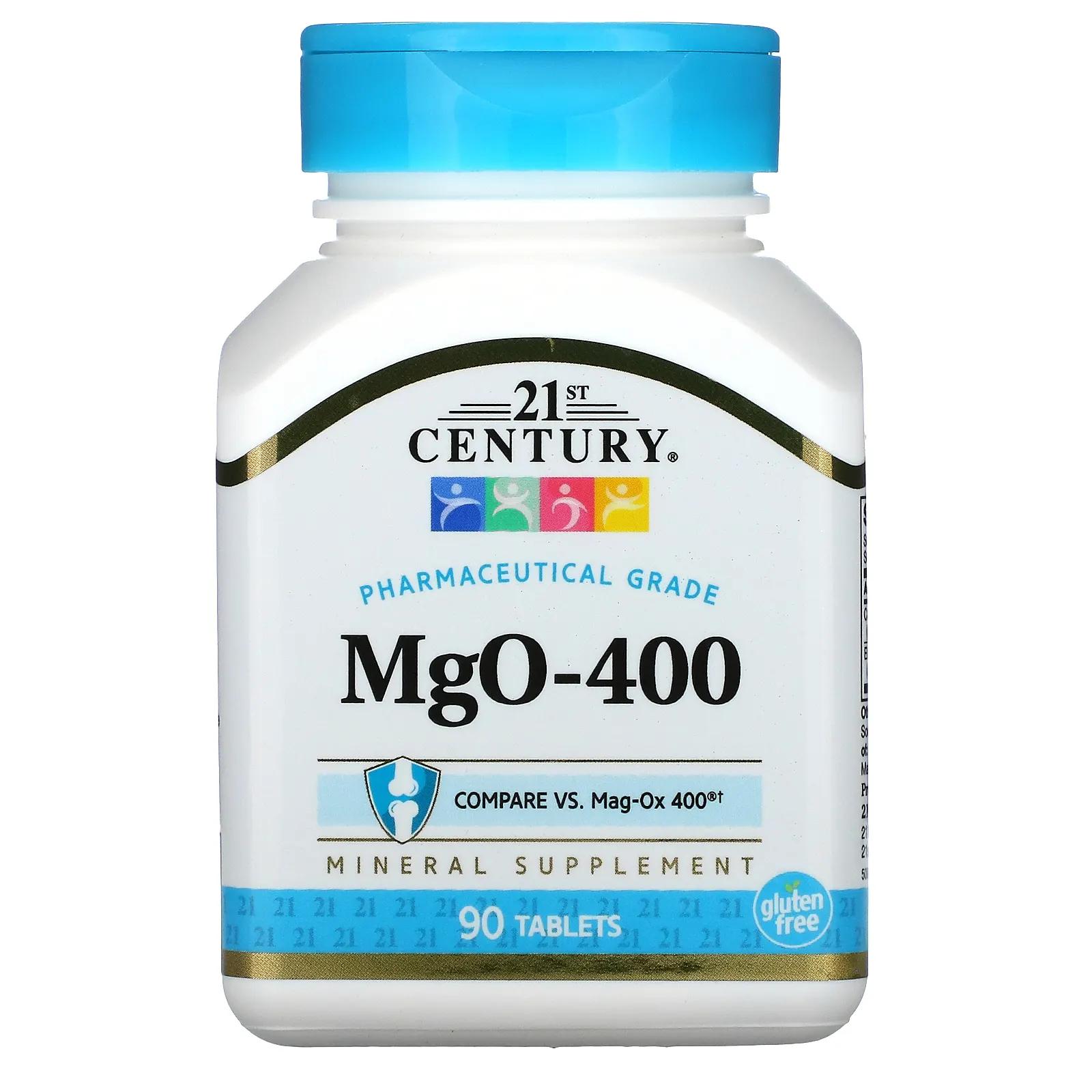 21st Century MgO Оксид магния 400 мг 90 таблеток цена и фото