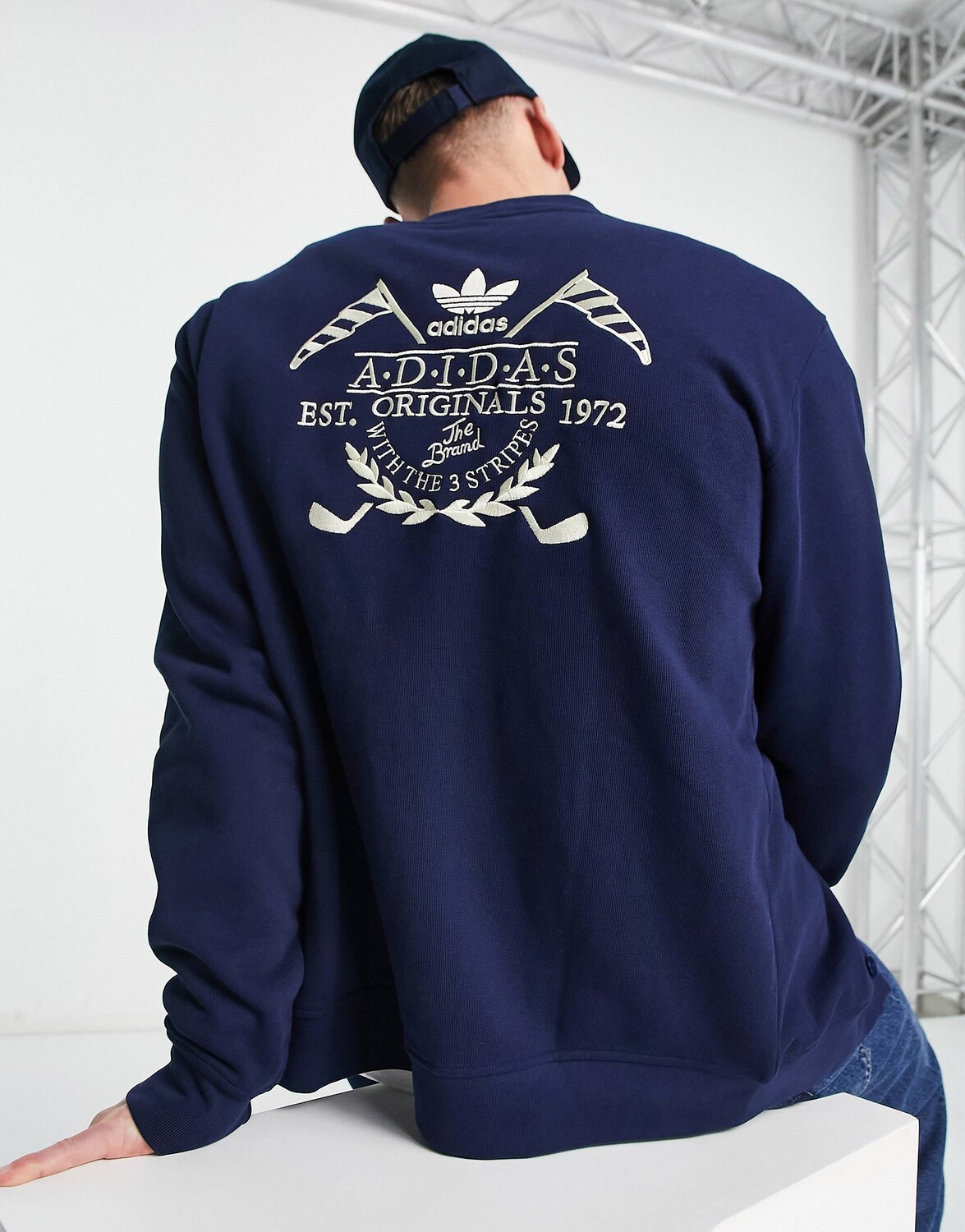 

Темно-синий кардиган с логотипом adidas Originals
