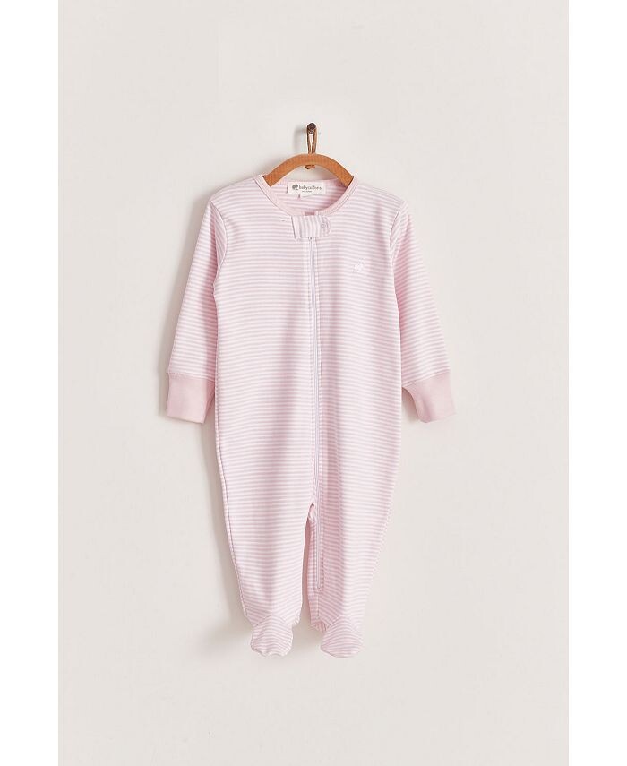 

Пижама премиум-класса Peruvian Pima Cotton Girl Woods на молнии для младенцев babycottons, розовый