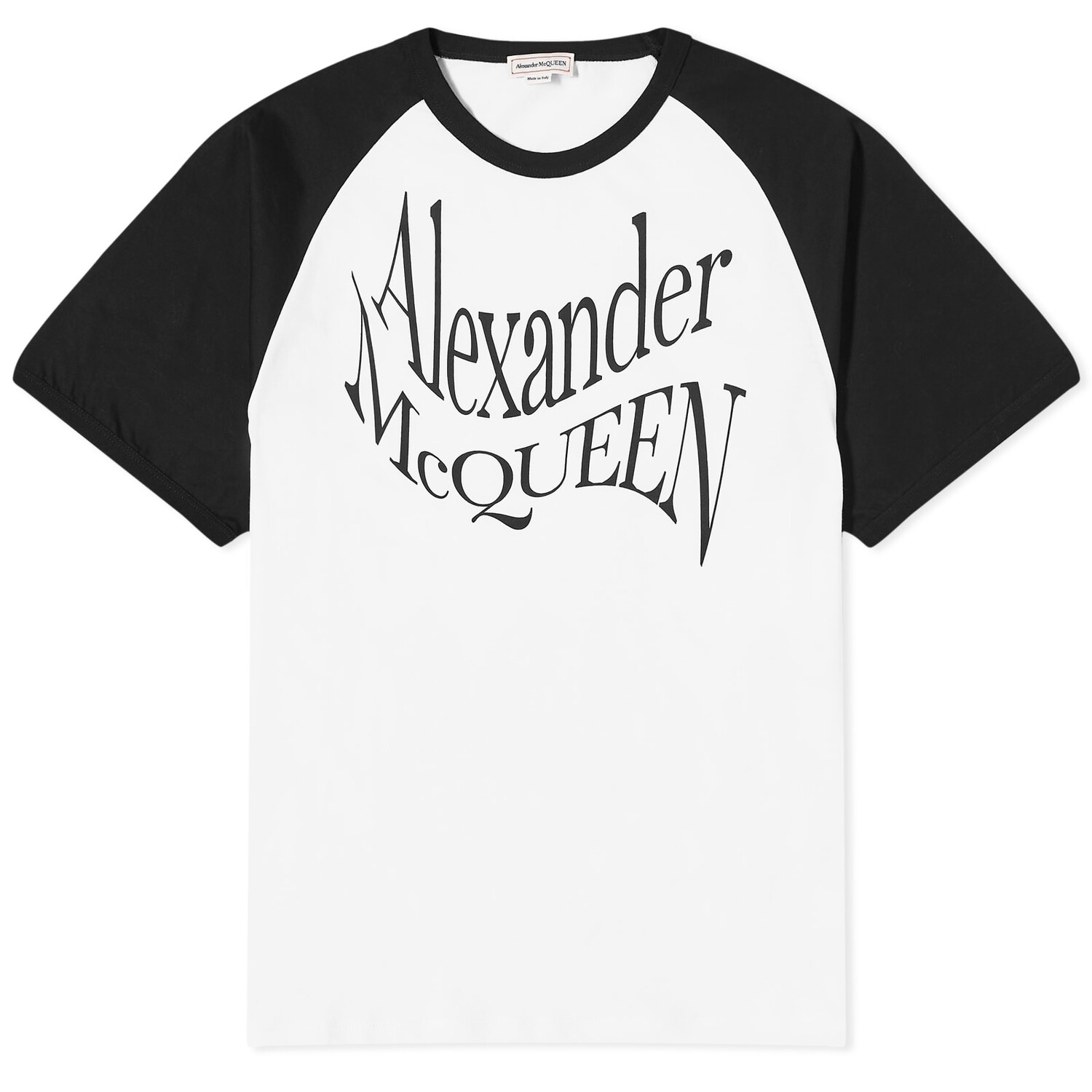 

Футболка Alexander Mcqueen Warper Logo T-Shirt, цвет White & Black