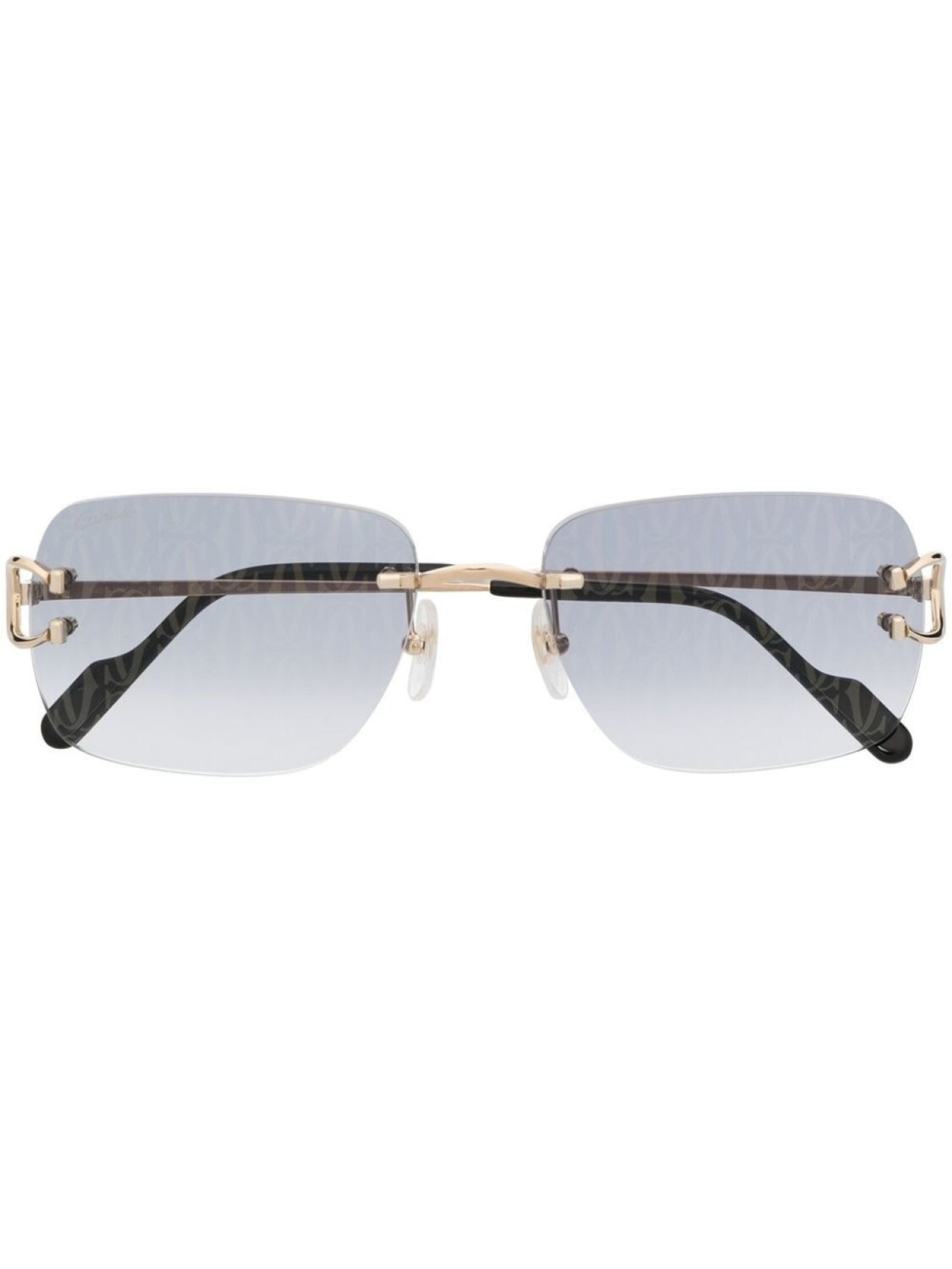 

Cartier Eyewear солнцезащитные очки в квадратной оправе, золотистый