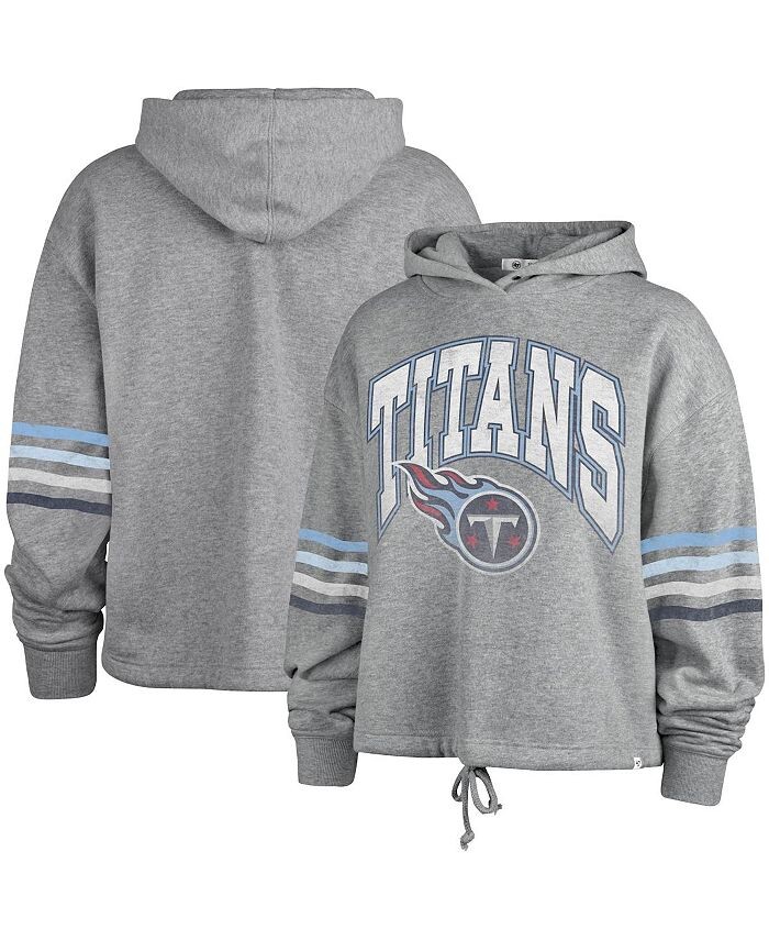 

Женский пуловер с капюшоном цвета «хизер серый» Tennessee Titans Upland Bennett '47 Brand, серый