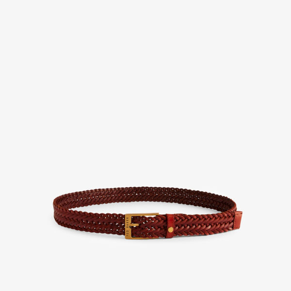 

Кожаный ремень braidie с выгравированным логотипом Ted Baker, цвет tan
