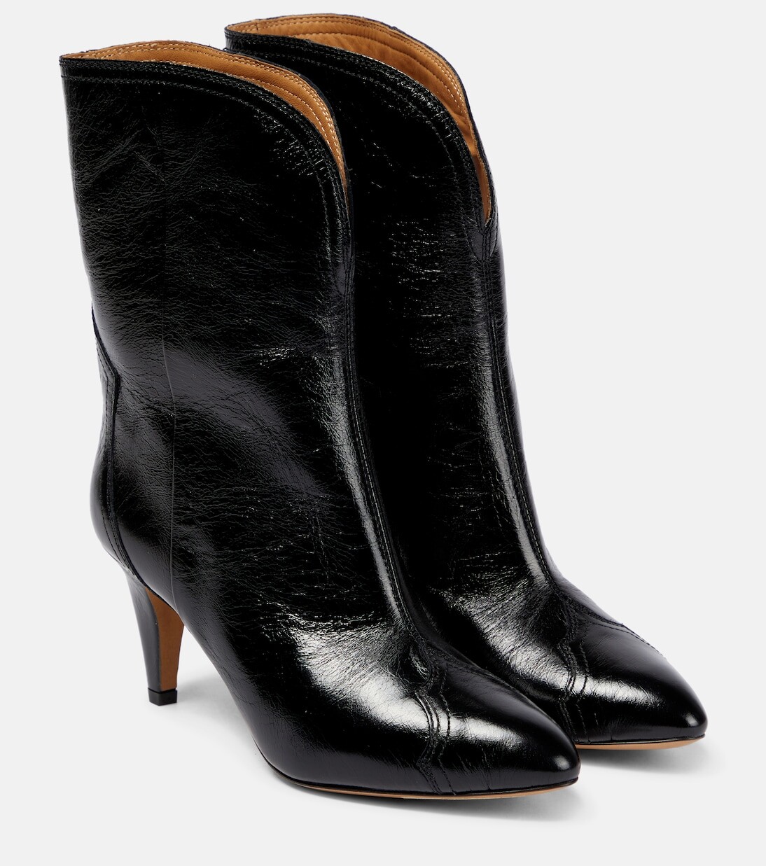 

Ботинки dytho из жатой кожи Isabel Marant, черный