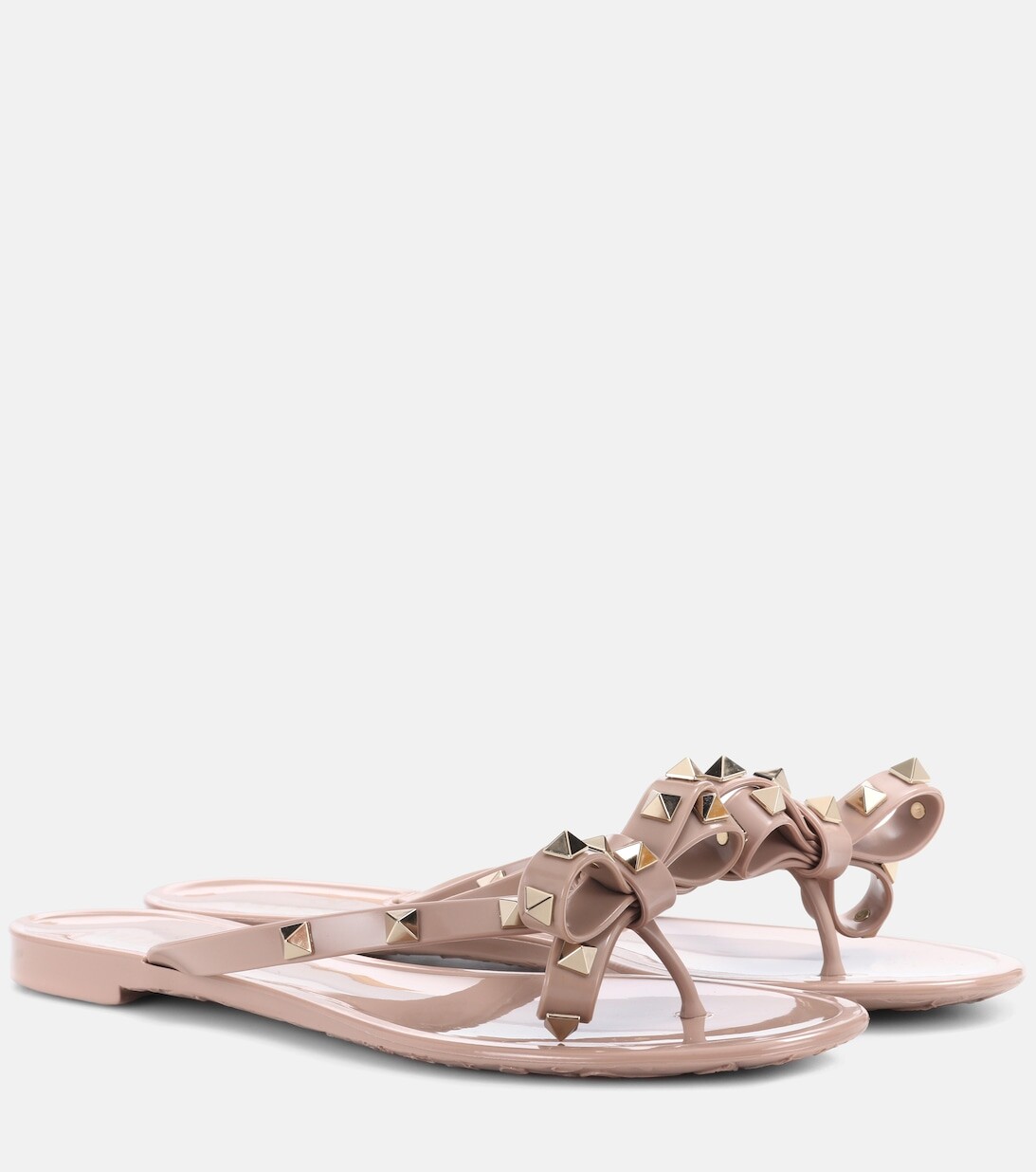 

Сандалии Valentino Garavani Rockstud из ПВХ с ремешками Valentino Garavani, розовый