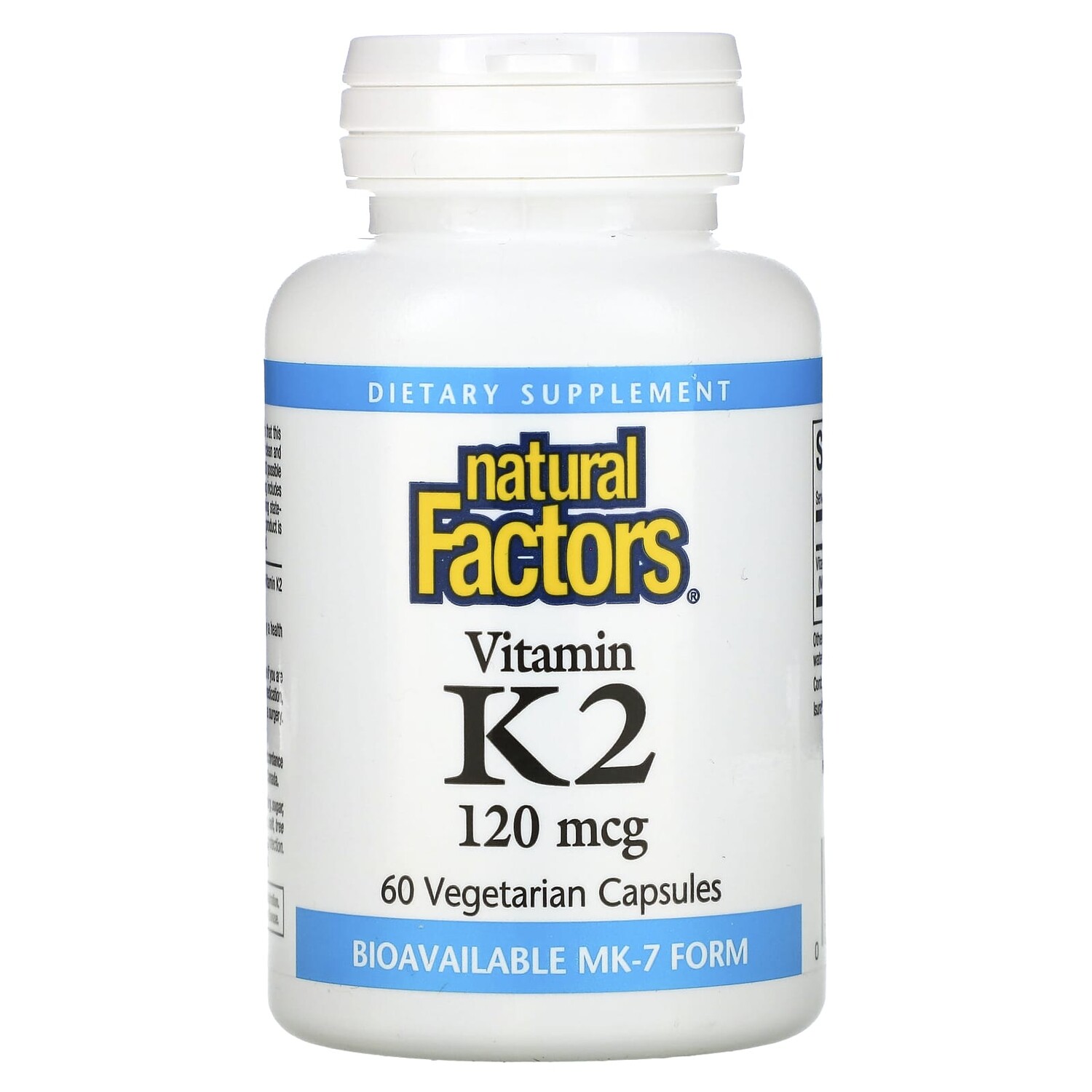 

Витамин K2, 100 мкг, 60 вегетарианских капсул, Natural Factors