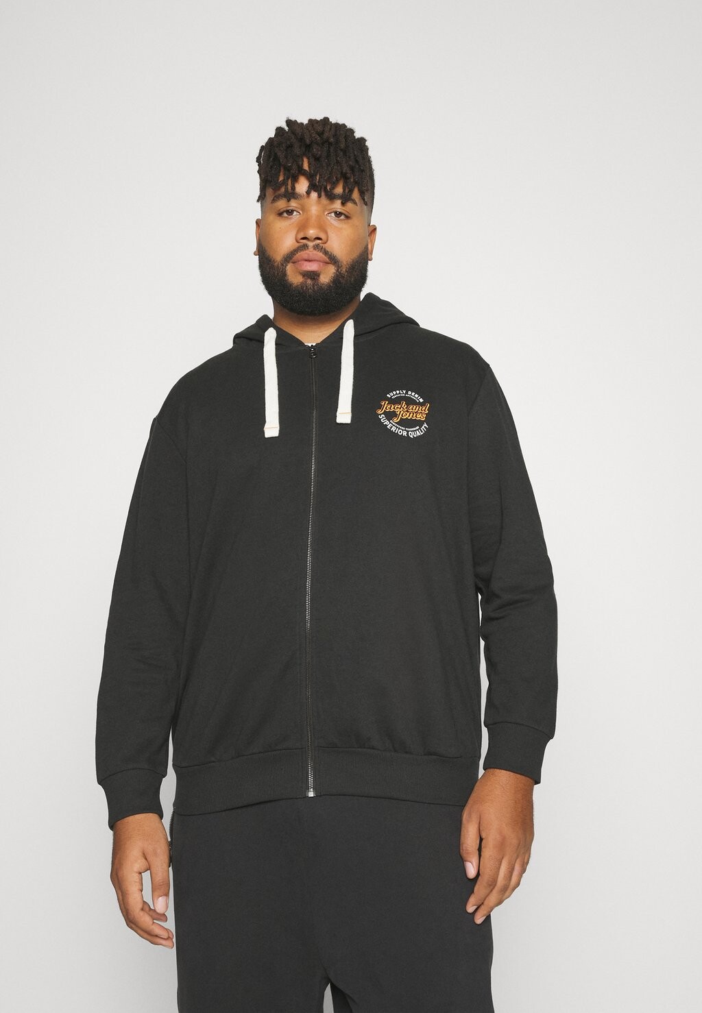 

Толстовка на молнии JJMIKK HOOD Jack & Jones, черный
