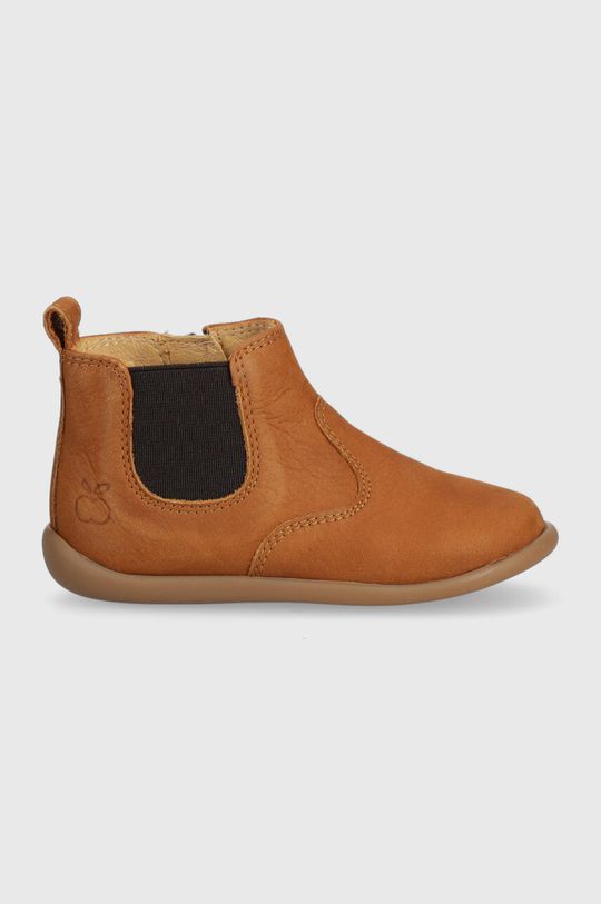 цена Детские замшевые туфли на плоской подошве Pom D'api, коричневый