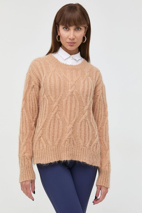 цена Шерстяной свитер Twinset, коричневый