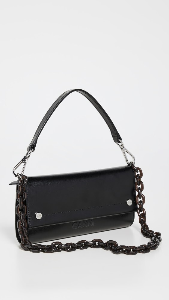 

Сумка через плечо GANNI Banner Envelope Chain Wallet, черный