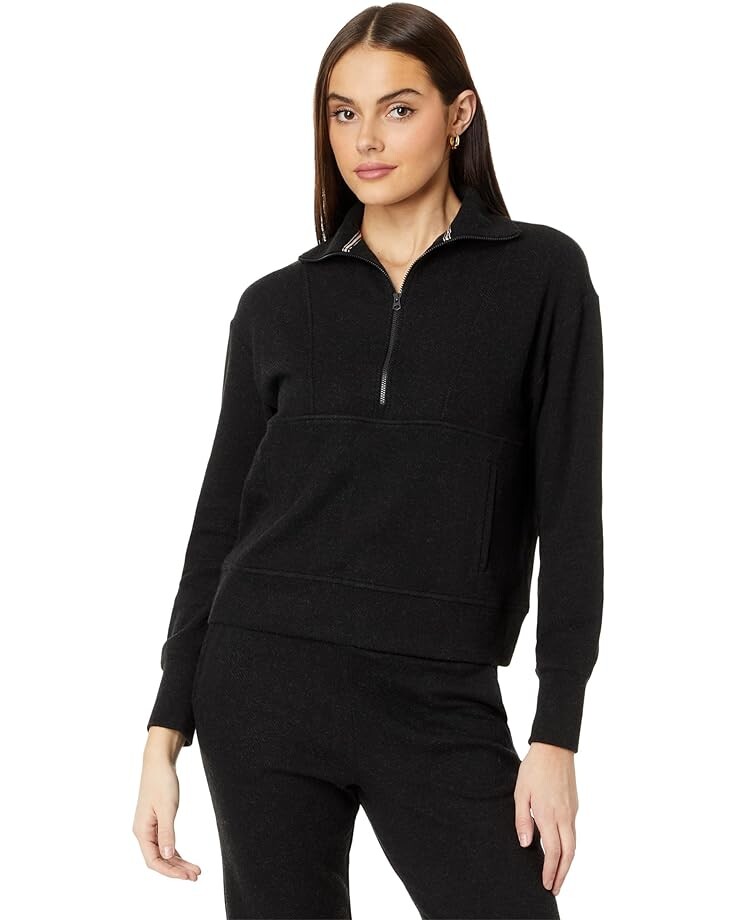 

Свитер Faherty Legend Lounge Half Zip Sweatshirt, черный