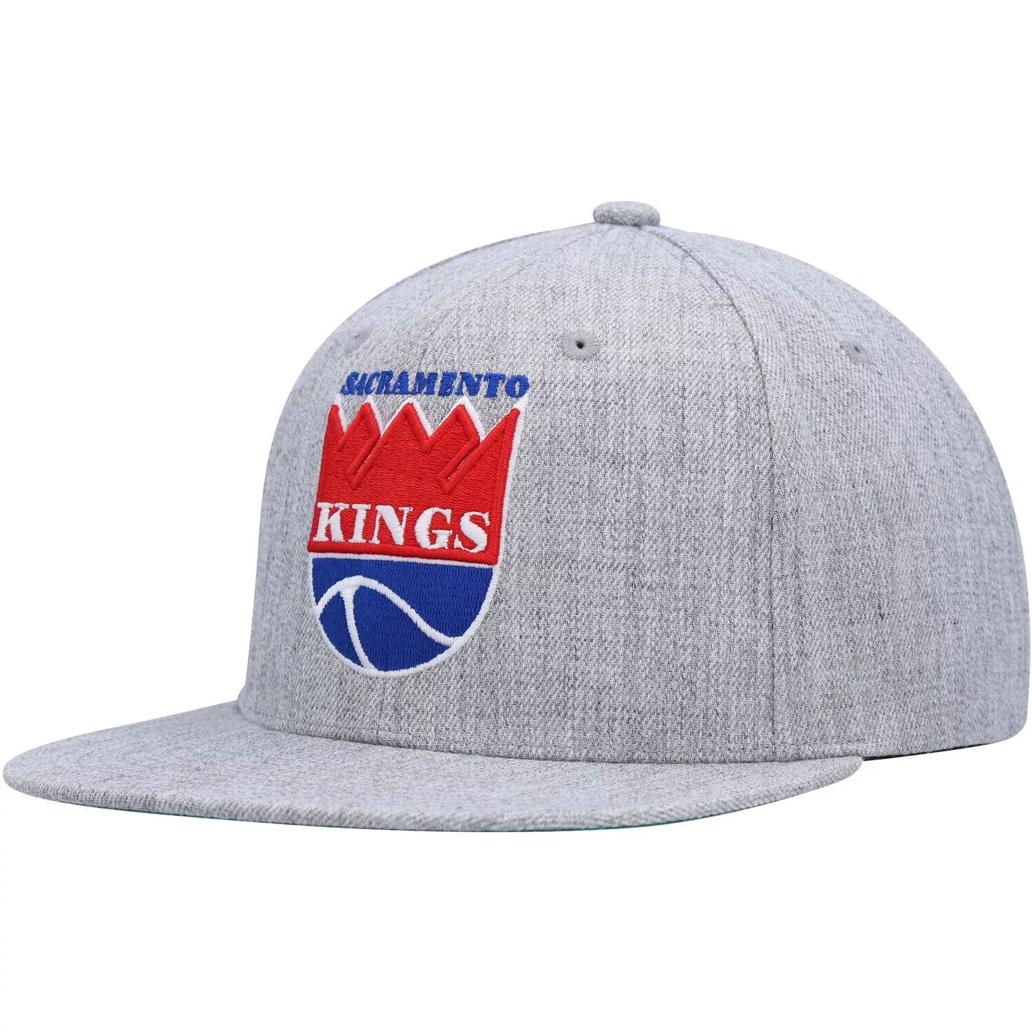 

Мужская кепка Mitchell & Ness Heather Grey Sacramento Kings Hardwood Classics 2.0 Snapback