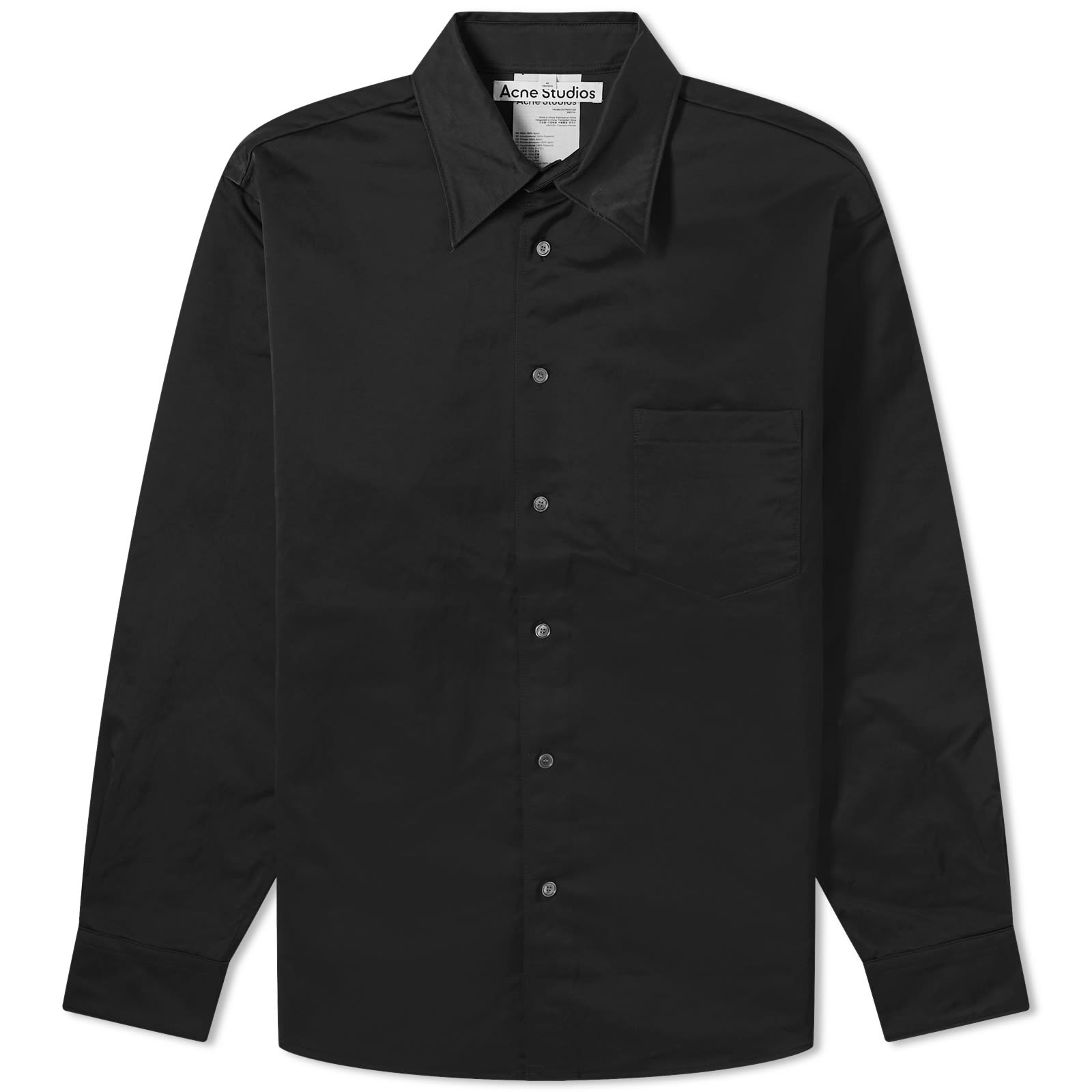 Куртка Acne Studios Odrox Heavy Nylon Shirt, черный