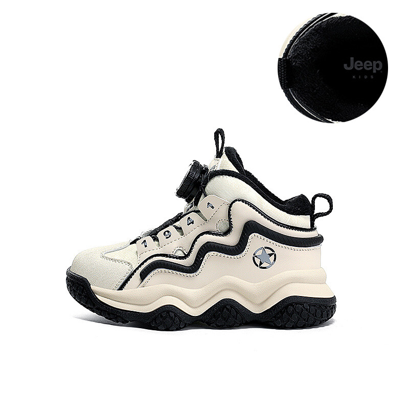 

Кроссовки Jeep Kids Lifestyle Shoes Kids High-top White/Black, слоновая кость/черный